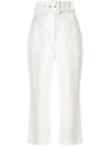 Zimmermann Super Eight Flared Trousers In White