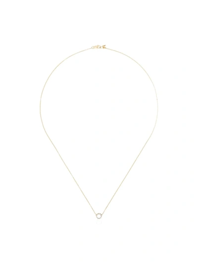 Mateo Women's 14k Yellow Gold & Diamond Mini Circle Pendant Necklace