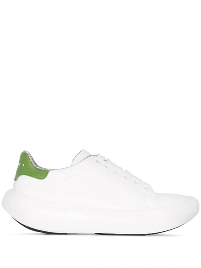 Marni Chunky Lace-up Sneakers In White