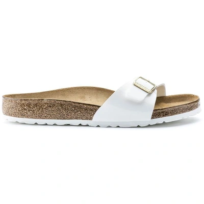 Birkenstock Womens White Madrid 1 Bar Birko-flor Sandals 3