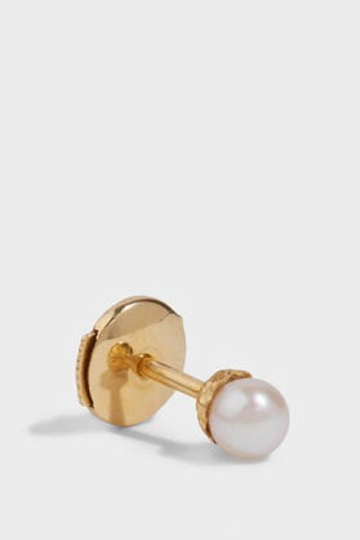 Yvonne Léon Akoya Pearl And 18k Yellow Gold Stud Earring In Y Gold
