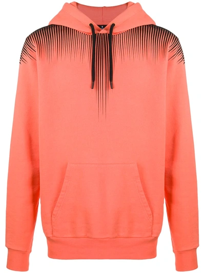 Marcelo Burlon County Of Milan Falls Wings Faded Hoodie In Faded Orange