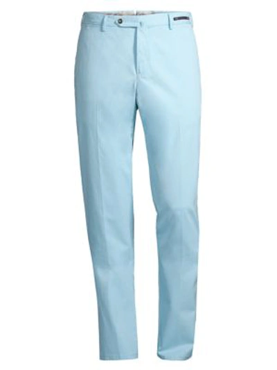 Pt01 Stretch Cotton Pants In Powder Blue