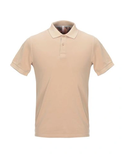 Sun 68 Polo Shirts In Camel