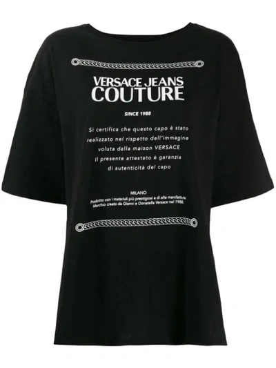 Versace Jeans Couture Oversized T-shirt In Black