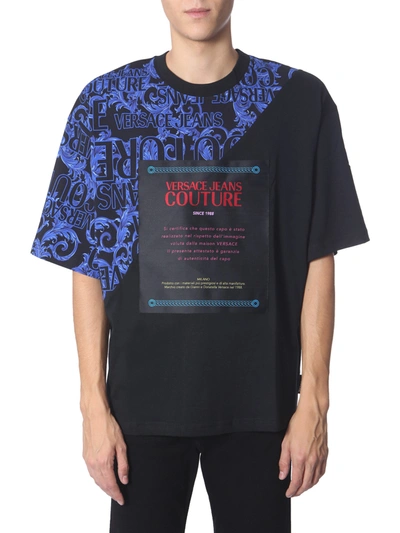 Versace Jeans Couture T-shirt Mit Barock-print In Blue