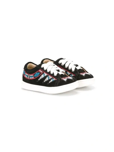 Andrea Montelpare Kids' Embellished Sneakers In Black