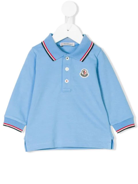 moncler polo light blue