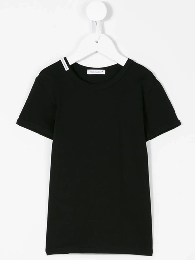 Dolce & Gabbana Kids' Branded T-shirt Two-piece Set In Black