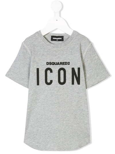 Dsquared2 Kids' Branded T-shirt In Grey