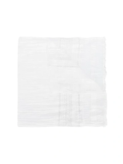 American Outfitters Teen Embroidered Scarf In White