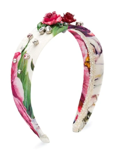 Dolce & Gabbana Kids' Embellished Headband In Pink