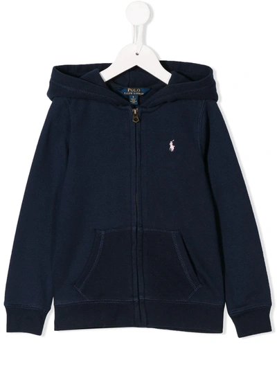 Ralph Lauren Kids' Classic Zip Hoodie In Blue