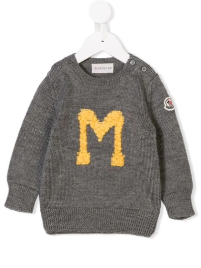 Moncler Babies' M Knit Jumper In Grey