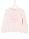 Kenzo Kids' Embroidered Logo Sweater In Pink