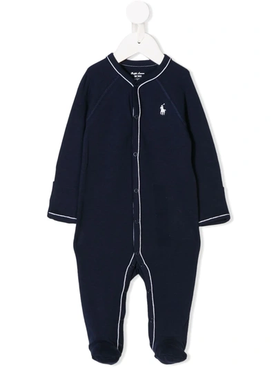 Ralph Lauren Baby Boy's Cotton Jersey Footie In French Navy