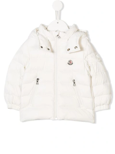 Moncler Babies' Jules Down Jacket With Detachable Hood In White