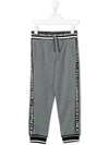 Dolce & Gabbana Kids' Drawstring Track Trousers In Grey