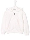 Moncler Kids' Logo Hoodie In White