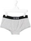 Dsquared2 Teen Icon Boxer Briefs In Grey