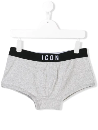 Dsquared2 Teen Icon Boxer Briefs In Grey