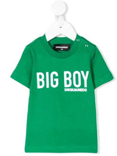 Dsquared2 Babies' Logo Print T-shirt In Verde