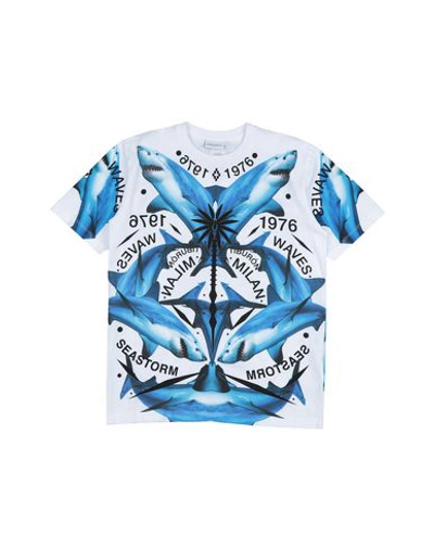 Marcelo Burlon County Of Milan Kids' White T-shirt In Multicolor