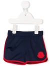 Moncler Babies' Contrast Trim Swim Shorts In Blue