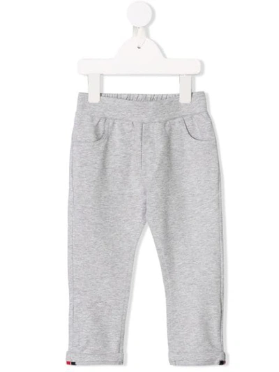 Moncler Babies' Tricolour Trim Joggers In Grey