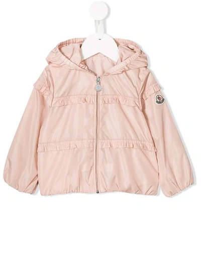 Moncler Babies' Hooded Rain Jacket In Pink