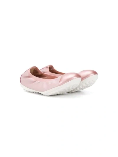 Geox Kids' Slip-on Ballerina Shoes In Pink