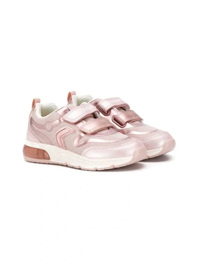 Geox Kids' Touch Strap Trainers In Pink