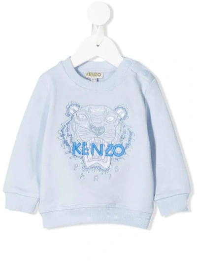 Kenzo Babies' Tiger Motif Jumper In Blue
