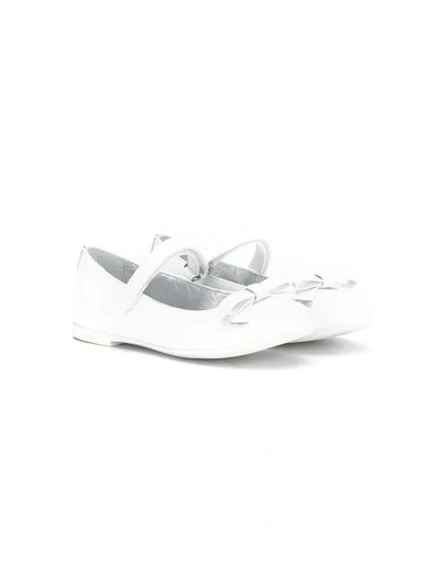 Andrea Montelpare Kids' Bow Mary Janes In White