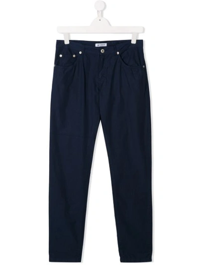 Dondup Kids' Straight Leg Chinos In Blue