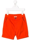 Kenzo Kids' Logo Print Shorts In Orange