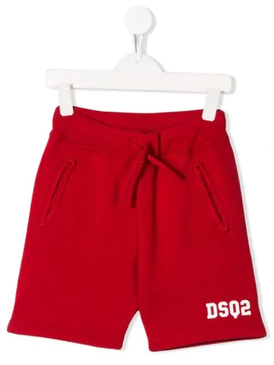 Dsquared2 Kids' Logo Track Shorts In Red