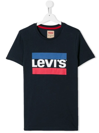 Levi's Teen Logo Printed T-shirt In Blue