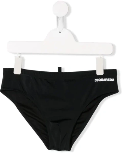 Dsquared2 Teen Icon Swimming Trunks In Black