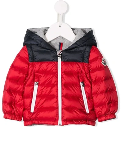 Moncler Kids' Hooded Puffer Coat In Red