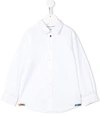 Paul Smith Junior Kids' Short Sleeved Button Shirt In White