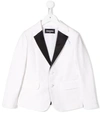 Dsquared2 Kids' Two-tone Blazer In White