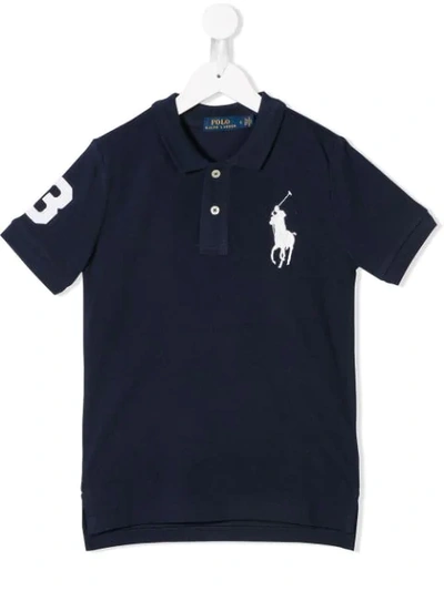 Polo Ralph Lauren Kids' Logo Polo T-shirt In Blue