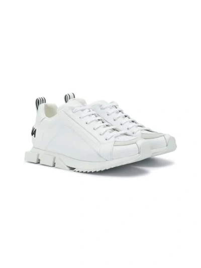 Dolce & Gabbana Teen Classic Low-top Sneakers In White