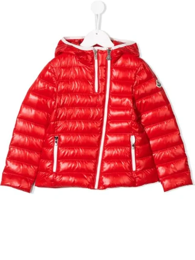 Moncler Kids' Padded Down Jacket In Red