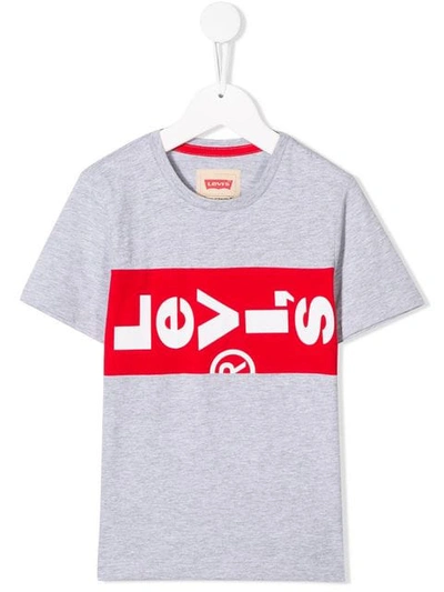 Levi's Kids' Logo Print T-shirt In Grey