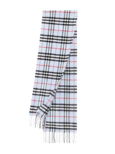 Burberry Kids' The Mini Classic Vintage Check Cashmere Scarf In Blue