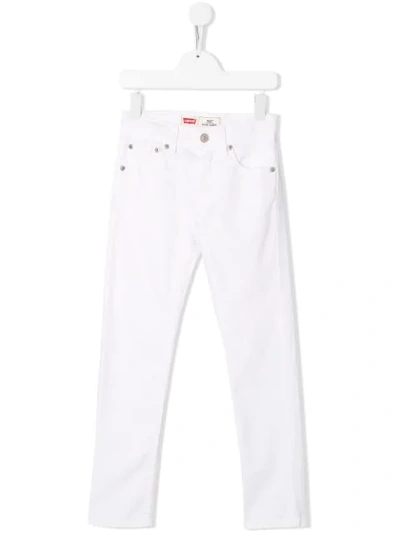 Levi's Kids' Casual Denim Trousers In White