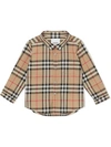 Burberry Babies' Fred Signature Check Shirt In Neutrals