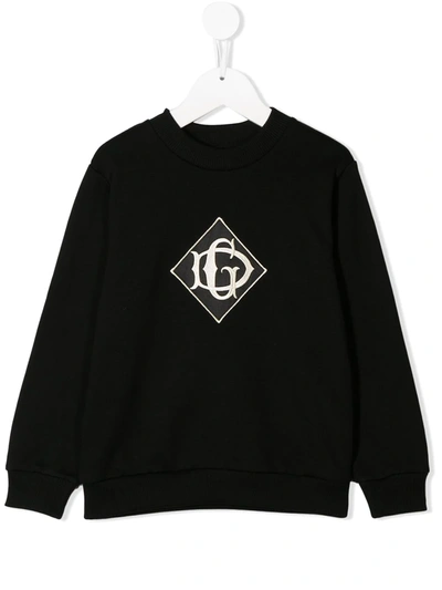Dolce & Gabbana Kids' Logo Embroidered Jumper In Black